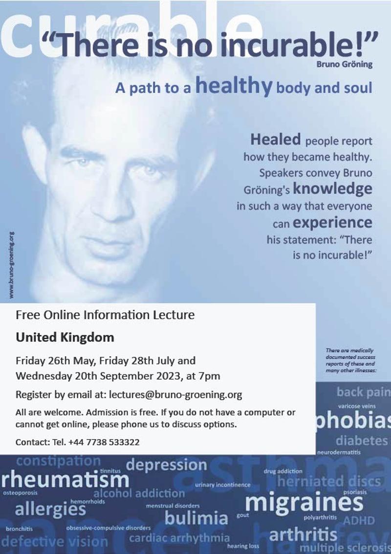 ONLINE Information Lecture - A Natural Path to Health for Body and Soul