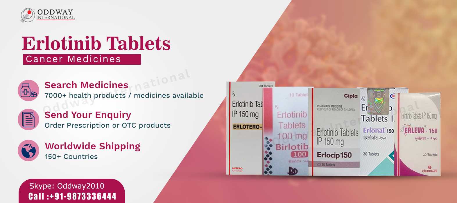 Wholesale Exporter Of Generic Erlotinib - Oddway International