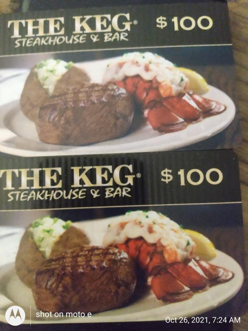 The Keg gift cards