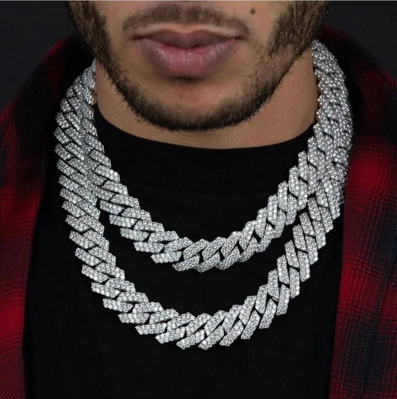 20MM ICED OUT PRONG LINK CHOKER