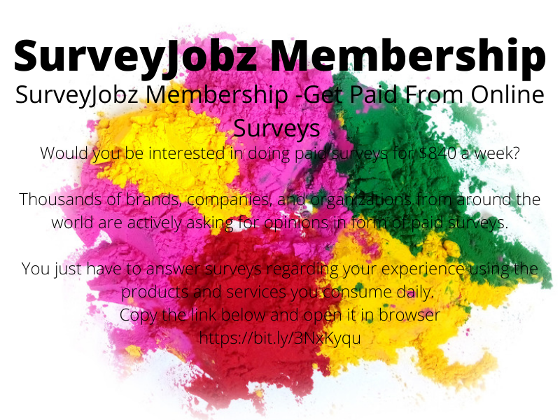 SurveyJobz Membership -Get Paid From Online Surveys