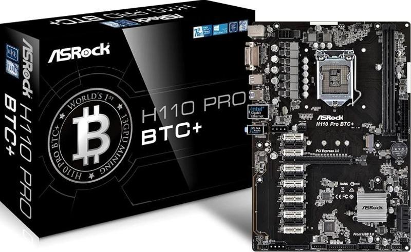 ASRock H110 Pro BTC+ 13GPU Mining Motherboard