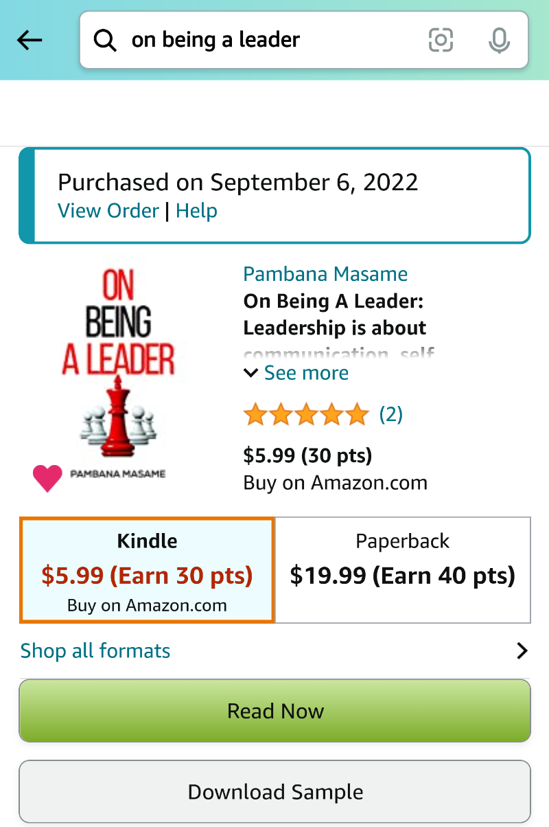 On Being A Leader